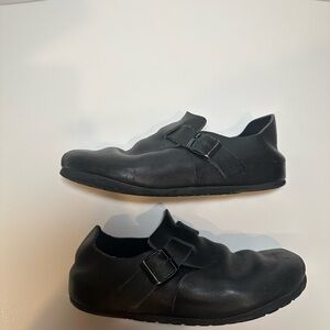 BIRKENSTOCK LONDON Black Leather Clogs Womens 9